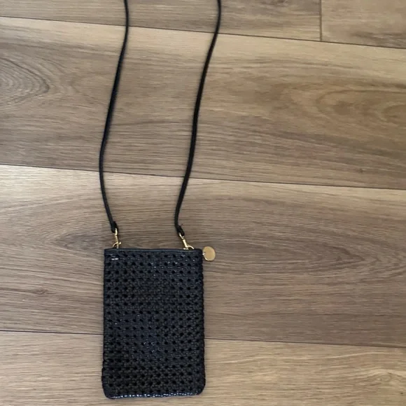 Clare V Black Woven Poche Crossbody Bag - Picture 2 of 3